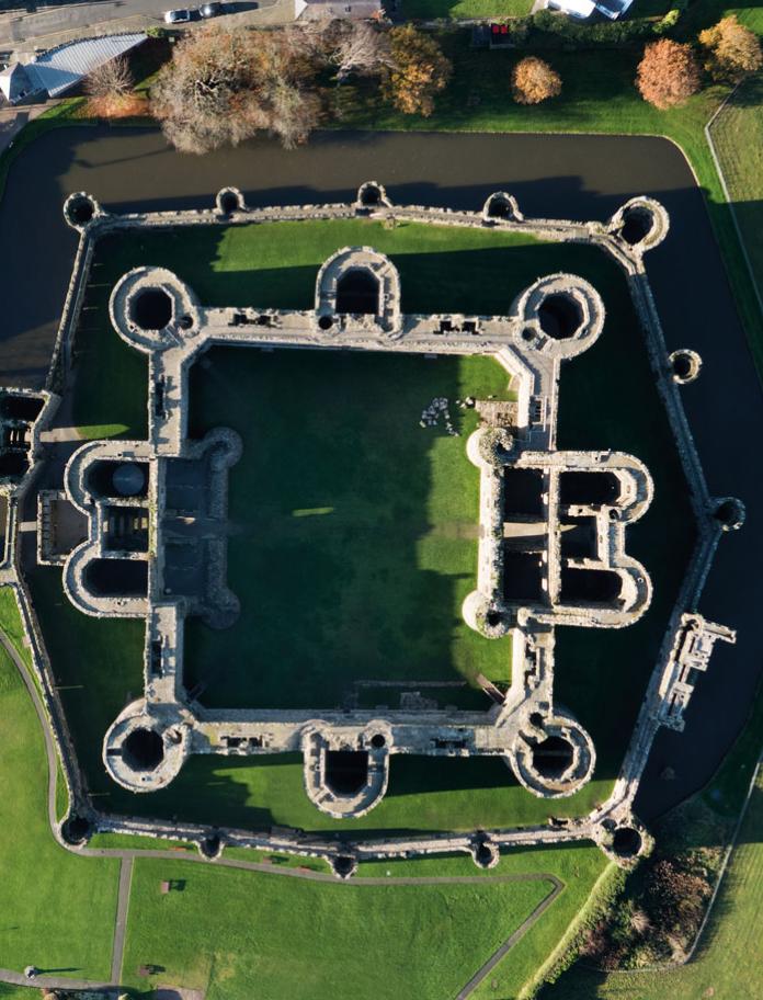 Aerial view of Beaumaris Castle