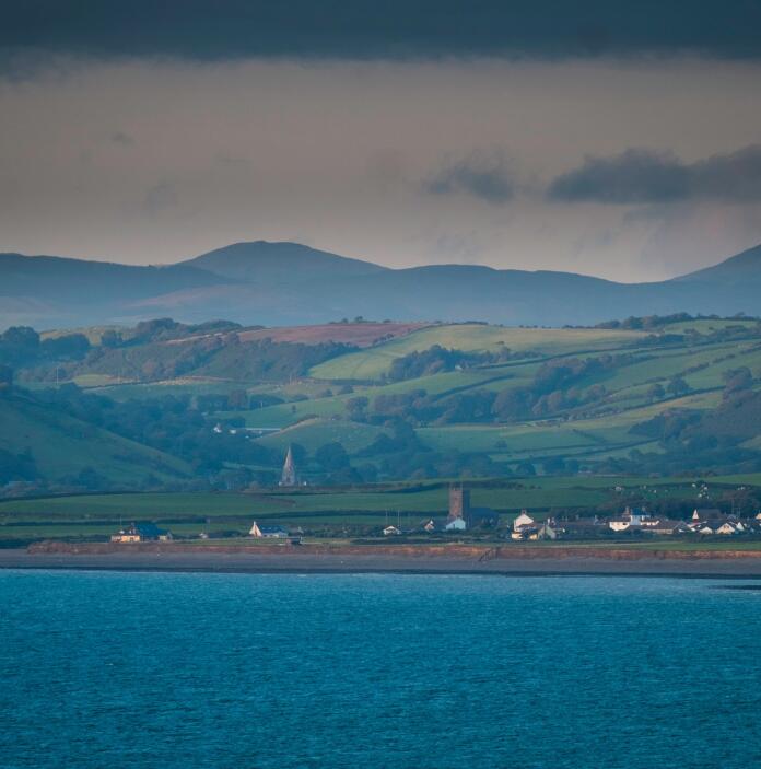 View across the bay to Llanon.