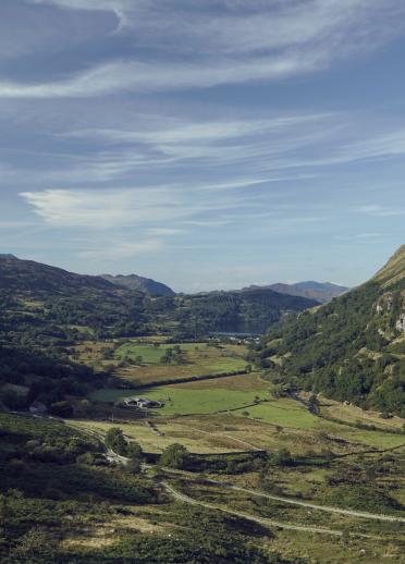 Hills and valley of Eryri (Snowdonia).