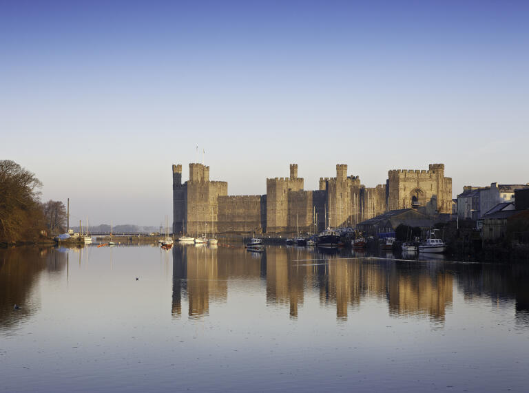 View of Caernarfon Castle from across the water