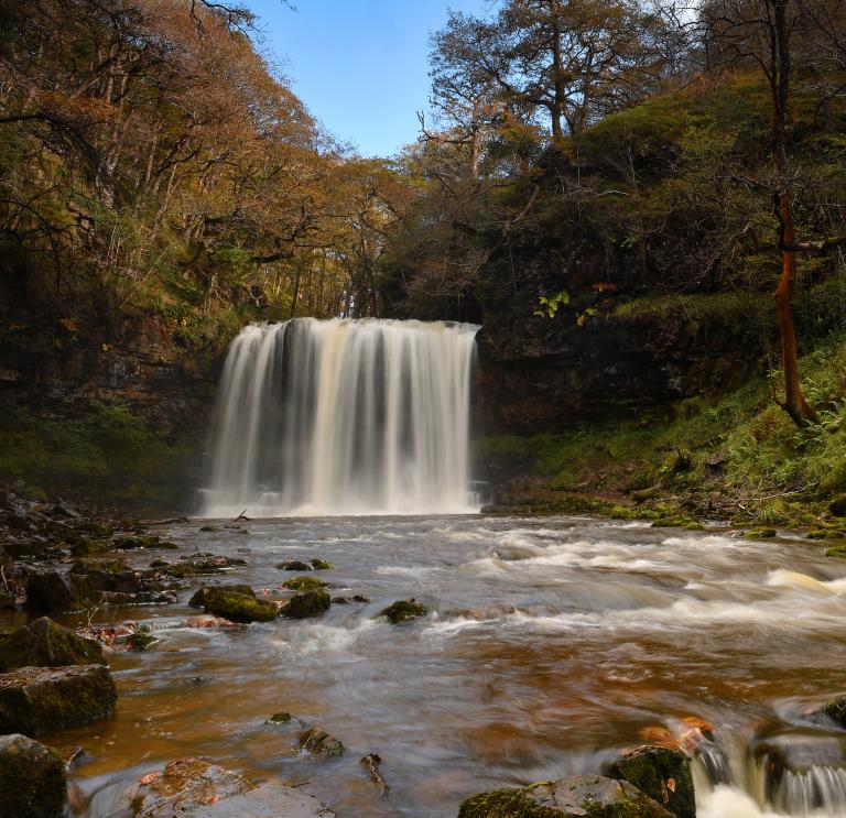 Sgwd yr Eira Wasserfall, Bannau Brycheiniog (Brecon Beacons) National Park, Mittelwales