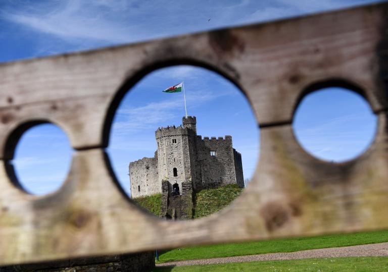View of Cardiff Castle, South Wales