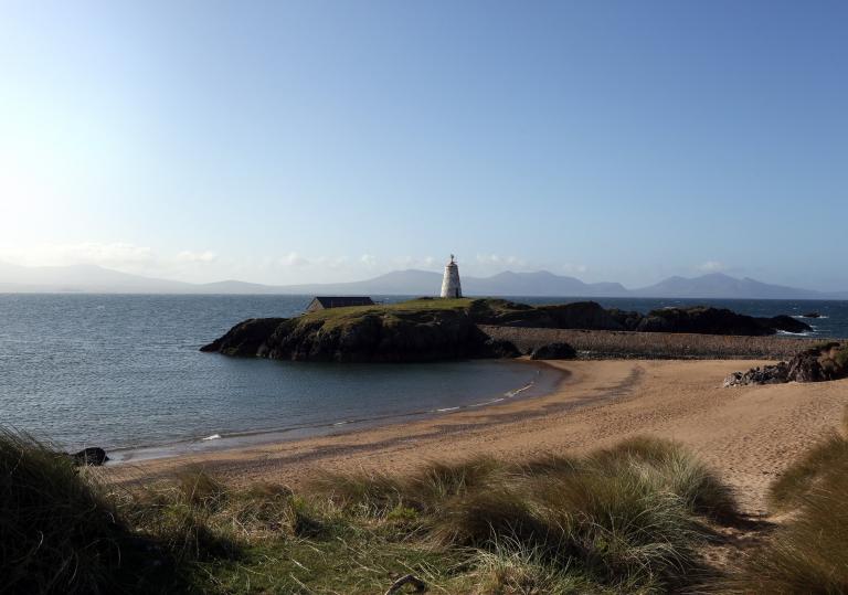Beach with a lighthouse