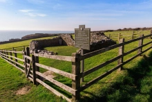 <p>St Non's Chapel Ruins, St Non, Pembrokeshire, West Wales</p>