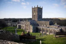 <p>St Davids Cathedral, Tyddewi (St Davids), Pembrokeshire, West Wales</p>