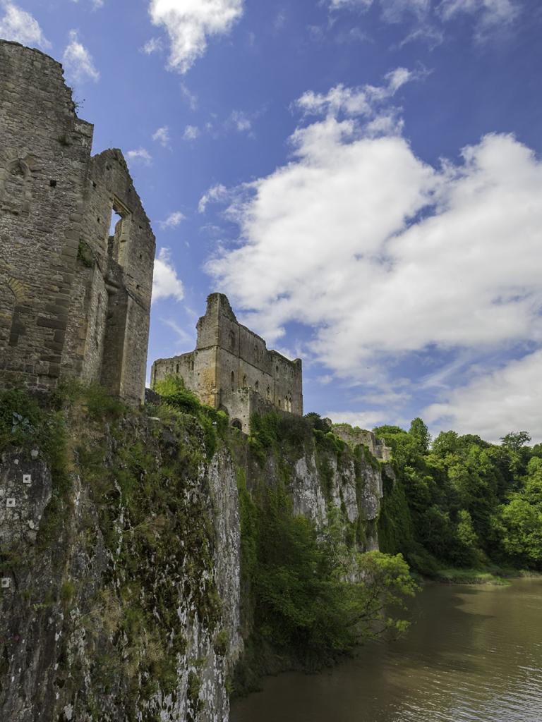 Chepstow Castle walls by the water