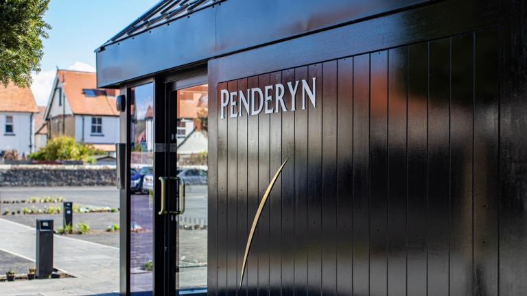 Penderyn sign on side of building