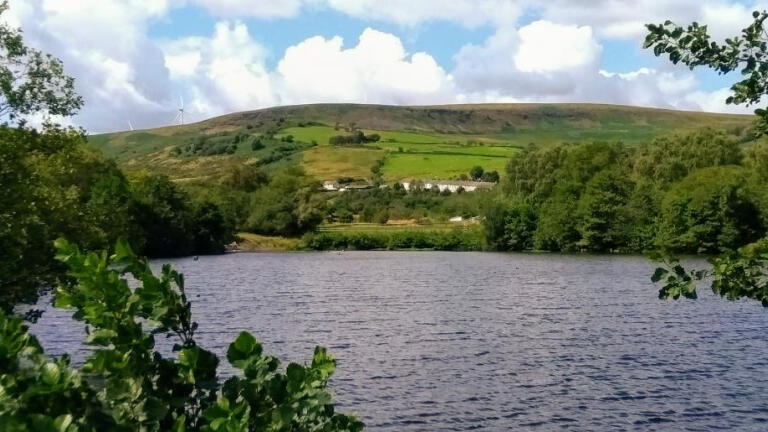 view of lake in Dare Valley country park.
