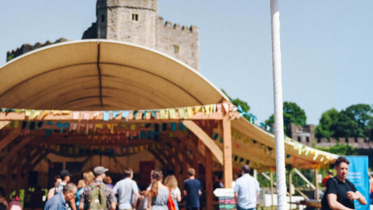 Stage at Tafwyl in Cardiff Castle