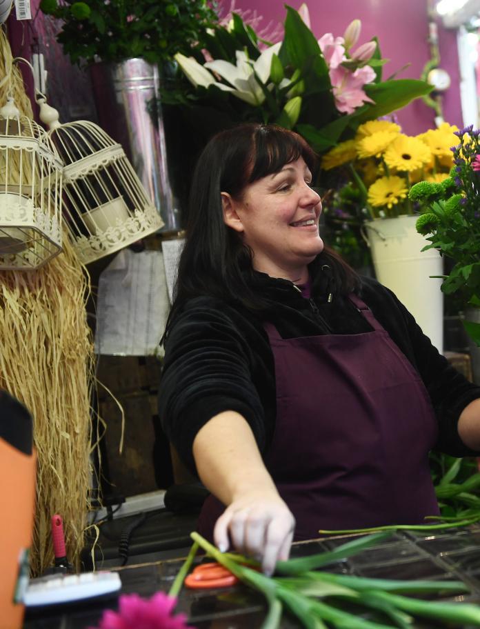 Florist at Cardiff Market 