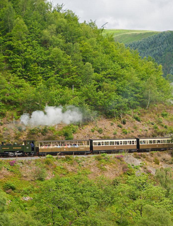 A journey on the Vale of Rheidol Railway, Aberystwyth, Mid Wales
