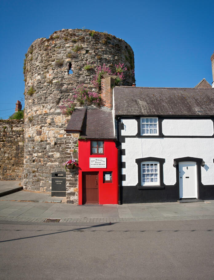Das kleinste Haus Großbritanniens in Conwy.
