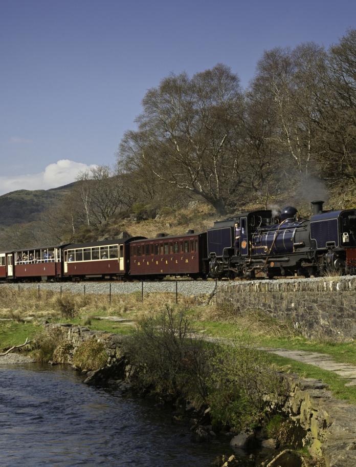 Welsh Highland Railway nahe Beddgelert, Snowdonia.