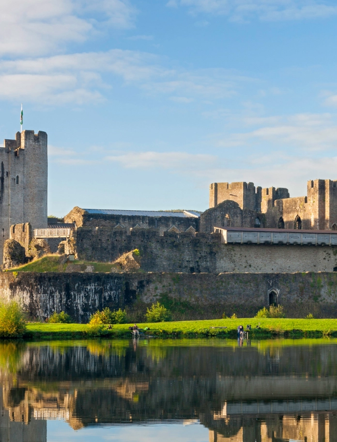 Caerphilly Castle, Südwales.