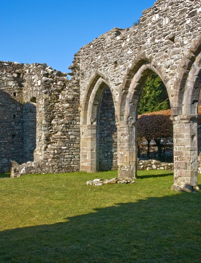 abbey ruins.