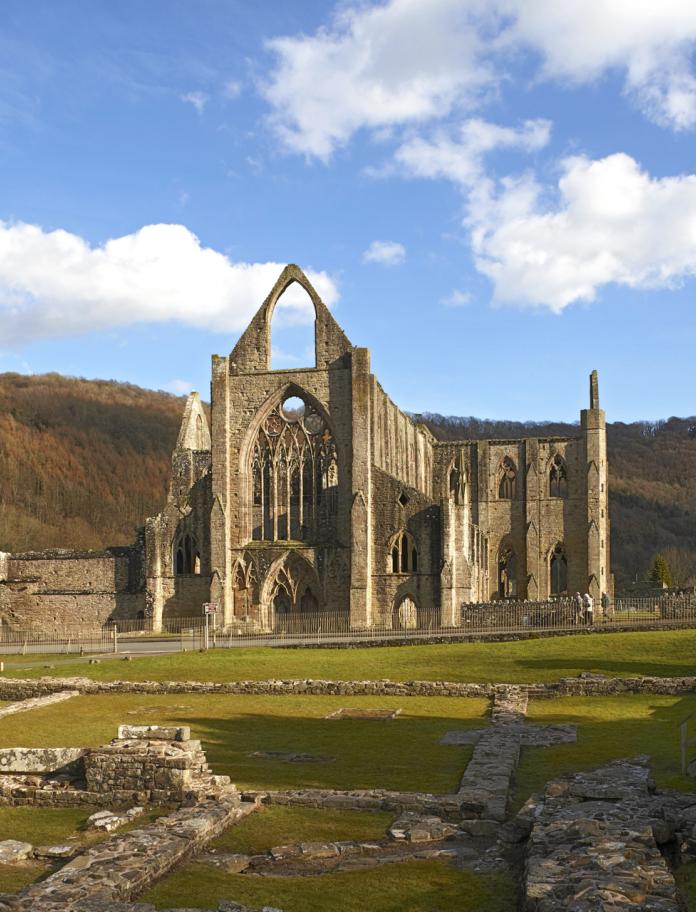 Tintern Abbey surrounded by trees 