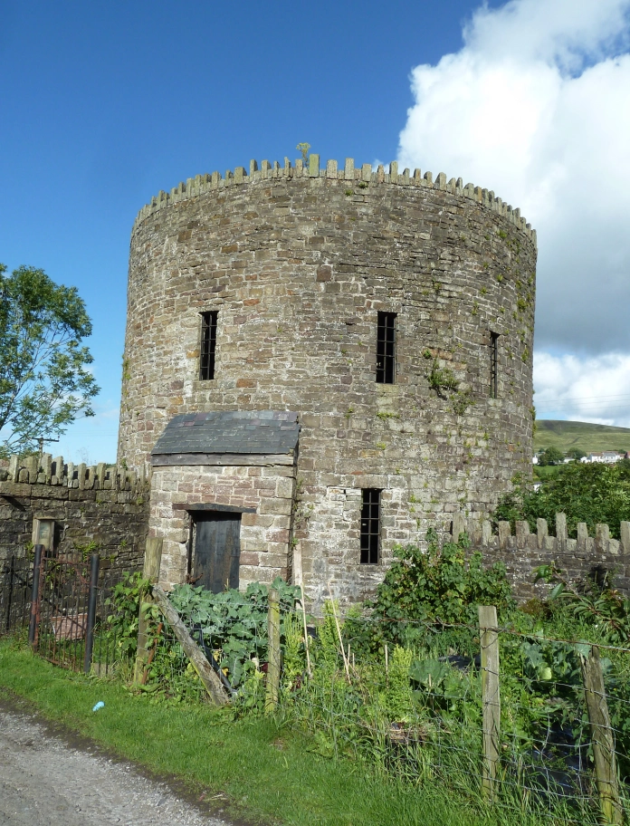 A round stone tower.