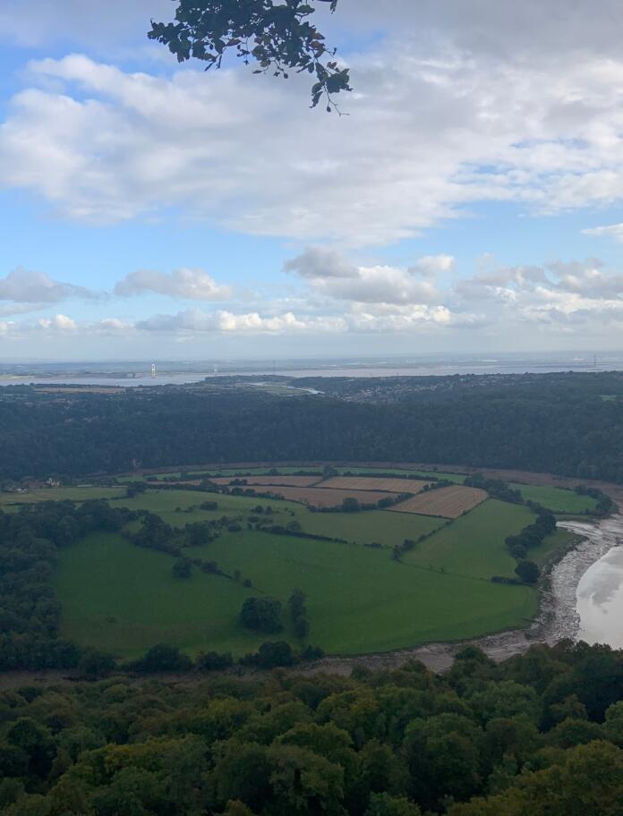 Panoramic shot from The Eagle’s Nest, a viewpoint in the Wye Valley.