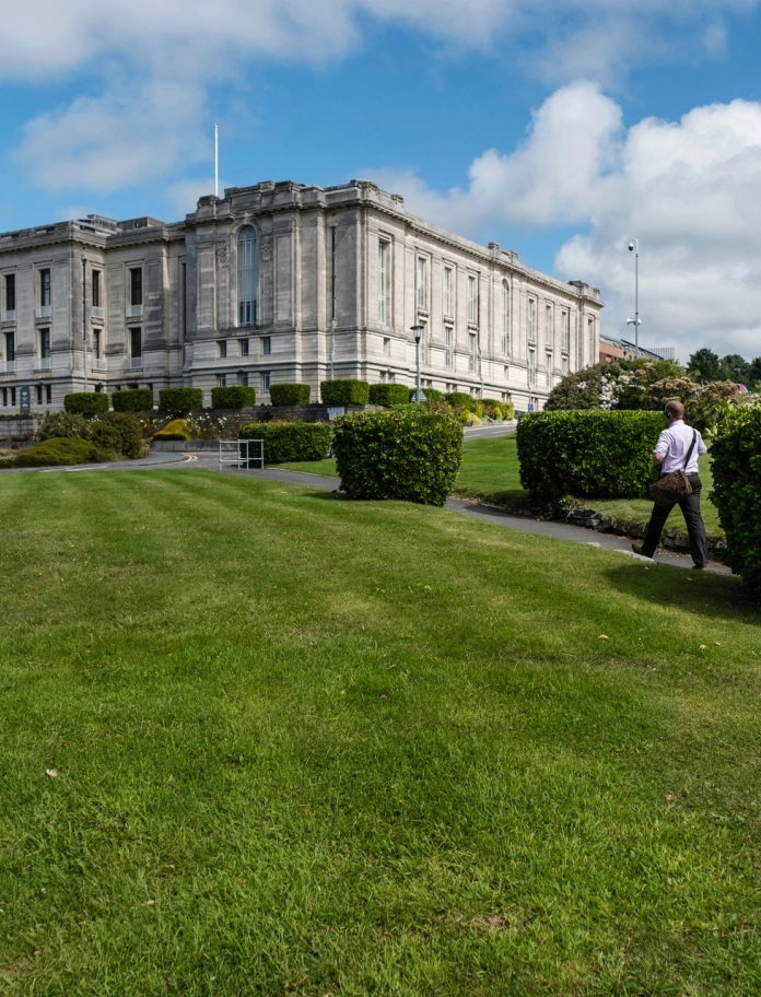The National Library of Wales from the outside.