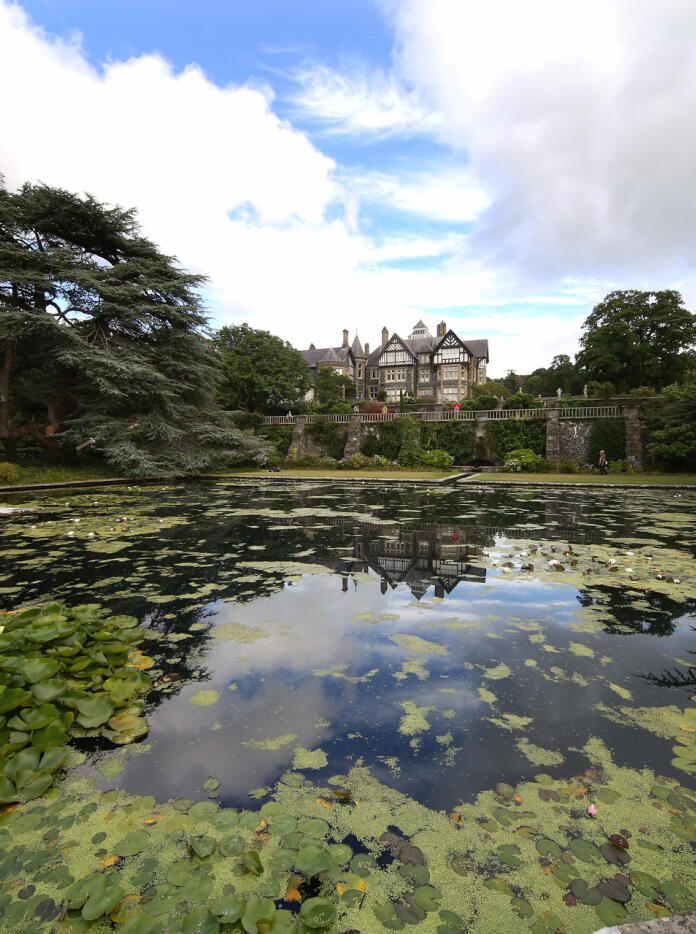 Image of a lily pond at Bodnant Garden in North Wales