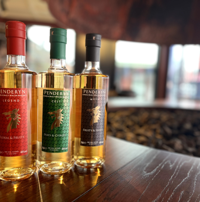 three bottles of whisky.