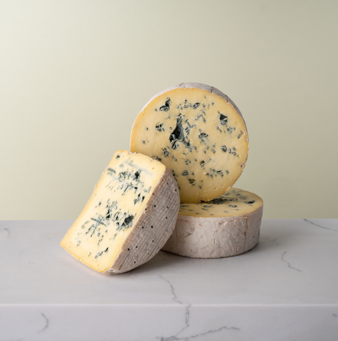 A blue veined cheese