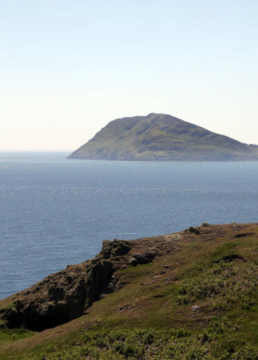 View from the mainland of Bardsey Island