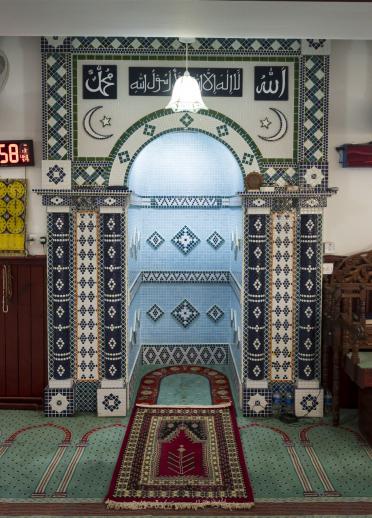 Interior of Shah Jalal Islamic Cultural Centre, Cardiff.