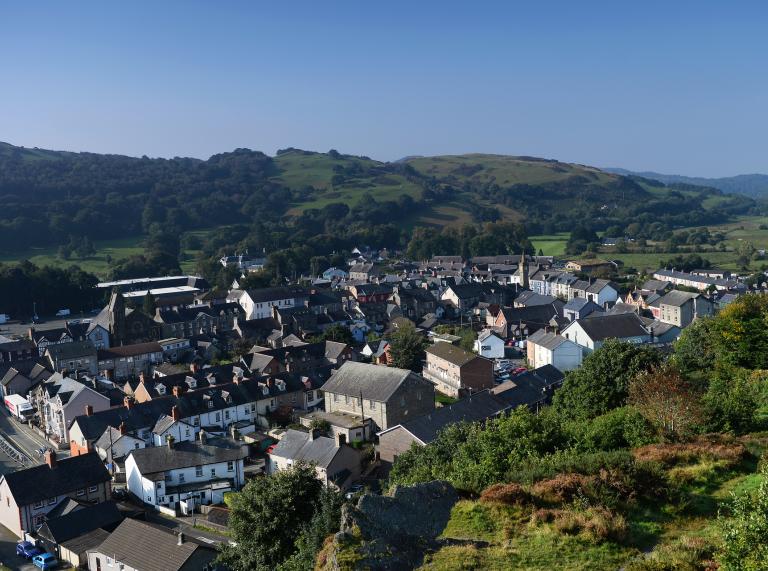 Machynlleth from above.