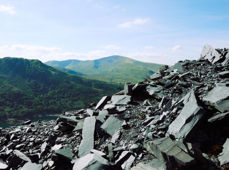 A view of slate remains, Dinorwig, Gwynedd