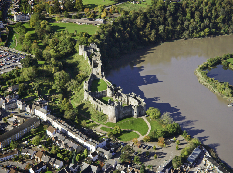 Chepstow Caste am River Wye.