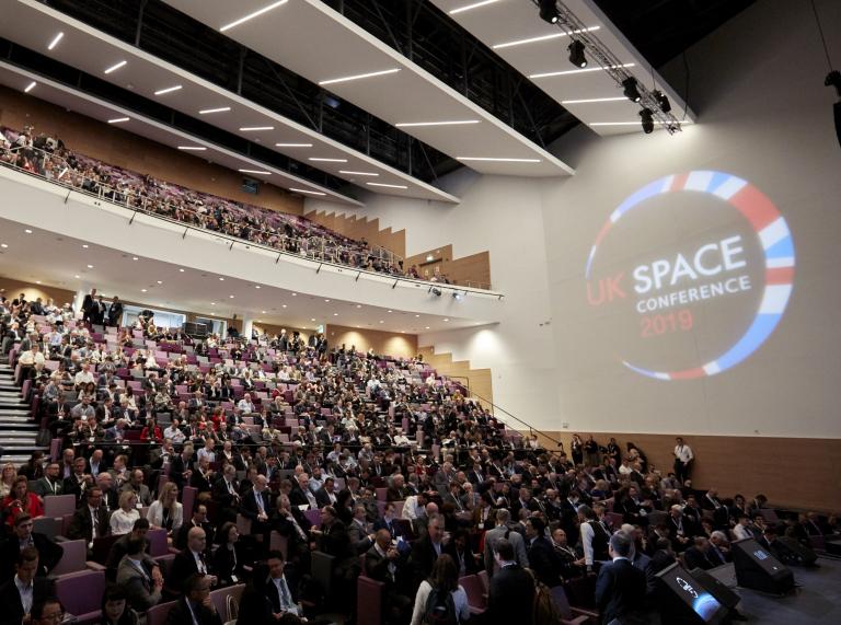 People sat ready for the UK Space Agency Conference