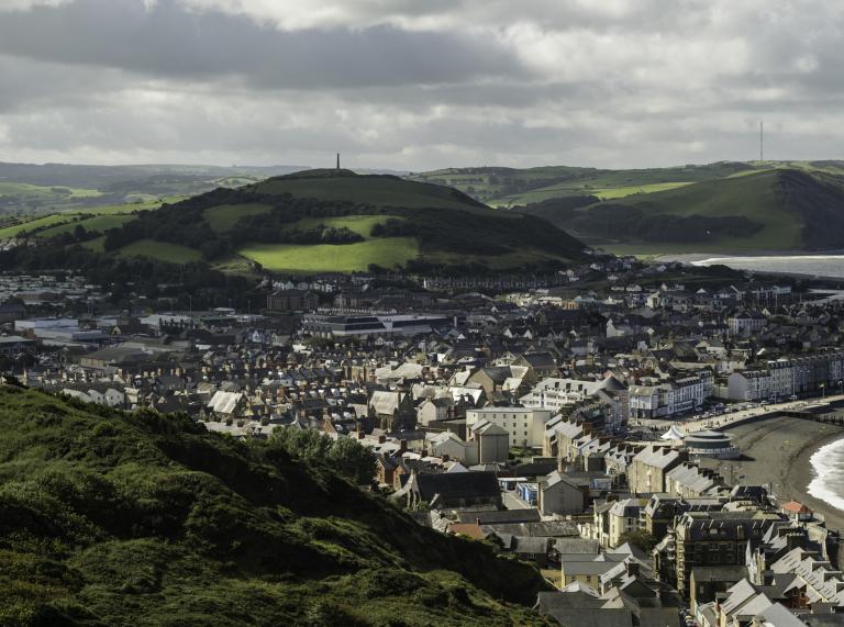 View of Aberystwyth from Constitution Hill.