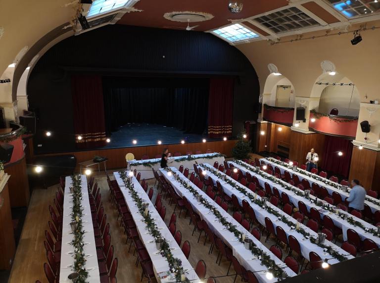 Interior shot of a large Victorian style theatre