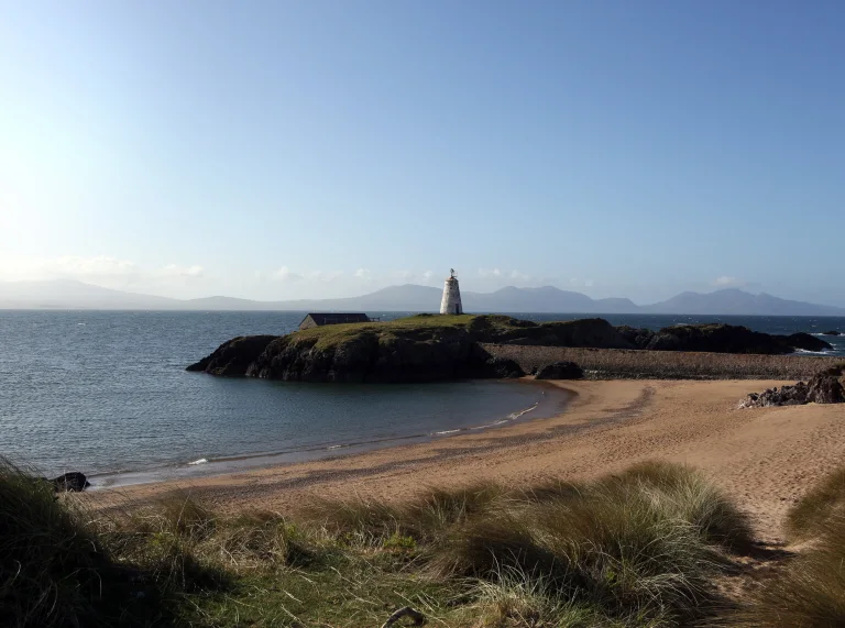 Beach with a lighthouse