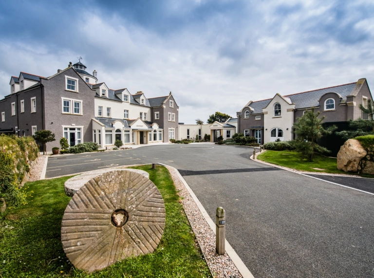 An external image of a hotel building. 