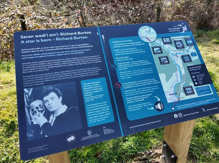 trail information board.