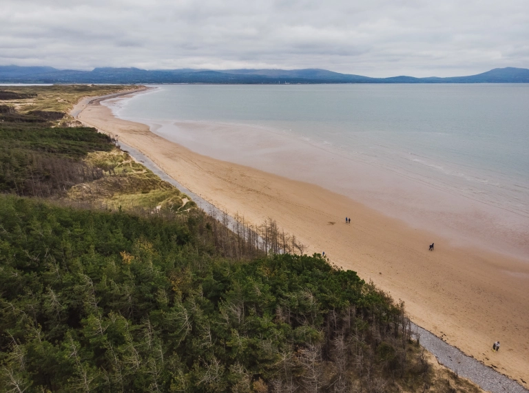 Newborough beach from above.