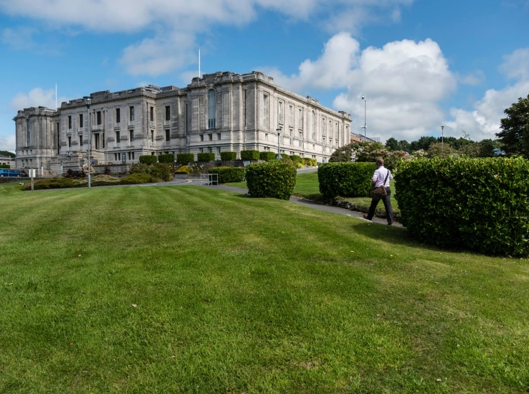 The National Library of Wales from the outside.