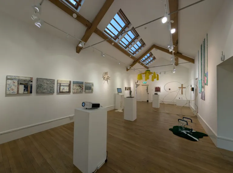Interior of a art gallery.