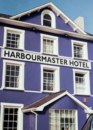 Exterior of the Harbourmaster hotel, Aberaeron.