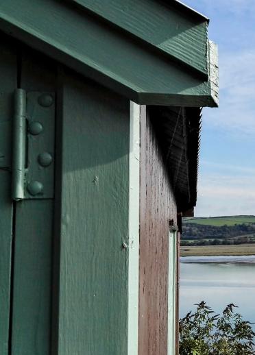 View of Laugharne from the side of Dylan Thomas Boathouse.