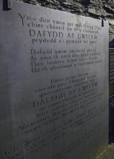 Dafydd ap Gwilym's gravestone.