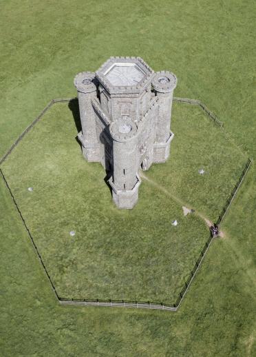 aerial view of tower.