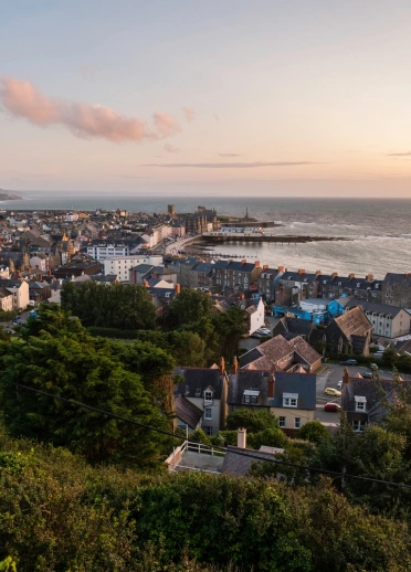 Aerial view of Aberystwyth.