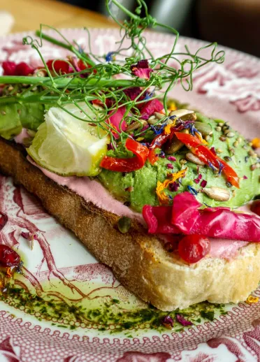 Plate of avacado toast