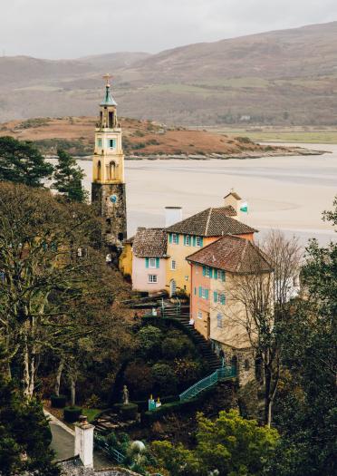 Italianate architecture with views over the estuary.