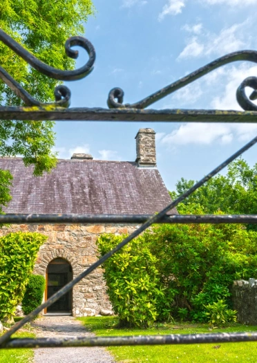 Exterior of medieval hall house Penarth Fawr.