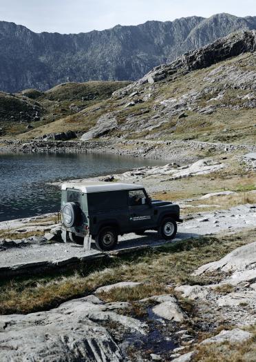 Van driving Snowdonia Mountain Range