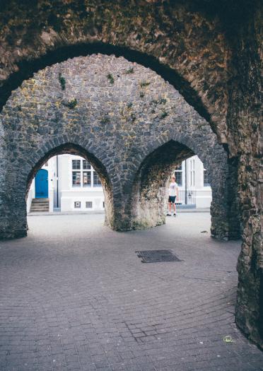 stone archways.